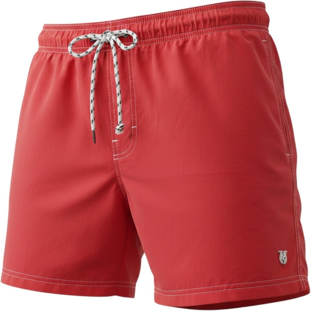 Lands End Mens Swim Trunks Red Mesh Lined Board Shorts Size Large 36-38